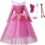 Kostuum Kind Meisjes Prinses Aurora Doornroosje Jurk (130, Dress Set)