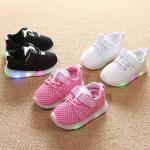 Roze Mesh Ademend LED sneakers & Lichtgevende Sneakers  voor de Zomer Sustainable voor Babies 