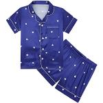 Blauwe Badstoffen Kinderpyjama's voor Meisjes 