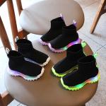 Paarse Mesh LED / Oplichtend / Gloeiend LED sneakers & Lichtgevende Sneakers met Instap voor Babies 