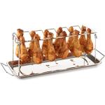 kippenbeenhouder grill-accessoires houder roestvrij staal voor 12 kippenpoten perfect gegrilde kippenvleugels inklapbaar