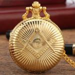 Retro Gouden Gouden Horloge Kettingen Ketting aangedreven met Quartz voor Heren 