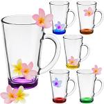 Multicolored Glazen vaatwasserbestendige Koffiekopjes & koffiemokken 6 stuks 