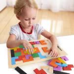 Kleurrijke Tangram Puzzel Tetris Spel Educatieve Developmental Baby Toy
