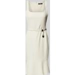 Witte Polyester Ralph Lauren Mouwloze jurken Vierkante hals Knielang voor Dames 