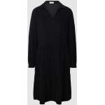 Zwarte Corduroy s.Oliver V-hals jurken V-hals  in maat S Knielang in de Sale voor Dames 