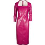 Casual Roze Imitatie leren JUCCA Casual jurken Vierkante hals  in maat XL met Driekwart mouwen Midi / Kuitlang in de Sale voor Dames 