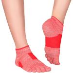 Knitido + Umi ABS teensokken voor pilates en yoga, met boogondersteuning, rood (45), 39-42 EU