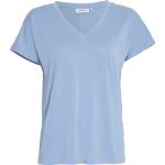 Blauwe Modal Moss Copenhagen V-hals T-shirts V-hals  in maat XL voor Dames 