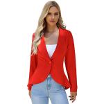 Casual Rode Polyester Blazers  voor de Lente  in maat XL voor Dames 