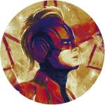 Multicolored zelfklevende Komar Captain Marvel Fotobehang 