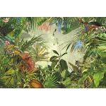 Komar - fleece fotobehang INTO THE WILD - 368 x 248 cm - behang, muurdecoratie, regenbos, jungle, tropic - XXL4-031