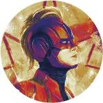 Multicolored zelfklevende Komar Captain Marvel Fotobehang 