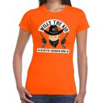 Cowboy Oranje Koningsdag T-shirts voor Dames 