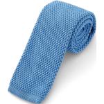 Blauwe Polyester Gebreide Gebreide stropdassen voor Heren 