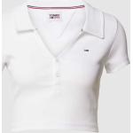 Witte Tommy Hilfiger Poloshirts met v-hals V-hals  in maat S in de Sale voor Dames 