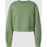 Groene Polyamide Stretch Guess Activewear Effen sweatshirts Ronde hals voor Dames 