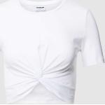 Witte Noisy may Effen T-shirts Ronde hals  in maat S voor Dames 