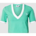 Turquoise adidas Originals Effen T-shirts V-hals in de Sale voor Dames 