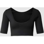 Zwarte Polyester adidas Sportswear Effen T-shirts Boothals  in maat S in de Sale voor Dames 
