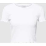 Witte Polyester Stretch Guess Effen T-shirts Ronde hals  in maat S in de Sale voor Dames 