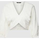Witte Vero Moda Blouses met V-hals  in maat S in de Sale voor Dames 