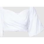 Witte Polyester Stretch Guess Blouses met V-hals  in maat S in de Sale voor Dames 