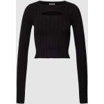 Zwarte Polyester Noisy may Pullovers Boothals  in maat S voor Dames 