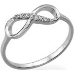 Kubische Zirkonia Infinity Symbool Ring in 925 Zilver