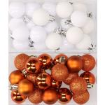 Oranje Kunststof Kerstballen 