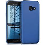 Blauwe Siliconen kwmobile Metallic Samsung Galaxy A3 hoesjes 2017 