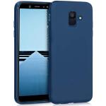 Marine-blauwe Siliconen kwmobile Samsung Galaxy A6 hoesjes 2018 