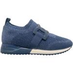 Casual Blauwe Nylon La Strada Slip-on sneakers  in 39 met Hakhoogte 3cm tot 5cm met Instap voor Dames 
