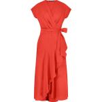 Rode V-hals jurken  voor de Lente V-hals  in maat XXL Midi / Kuitlang asymmetrische voor Dames 