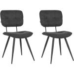 Moderne Donkergrijze Label 51 Geweven Design stoelen 2 stuks 