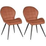 Moderne Bruine Metalen Label 51 Design stoelen 2 stuks 
