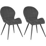 Moderne Donkergrijze Metalen Label 51 Design stoelen 2 stuks 