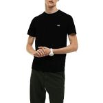 Zwarte Jersey Lacoste Effen T-shirts Ronde hals  in maat 4XL in de Sale voor Heren 