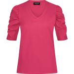 Roze V-hals T-shirts V-hals  in maat XXL voor Dames 