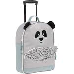 Grijze Rolwiel Lässig Kinderkoffers met motief van Panda 