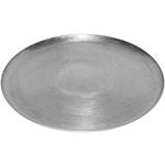 LaLe Living Oosters dienblad - Tepsi - rond van ijzer in zilver, Ø 37 cm voor gebruik als dienblad of decoratief dienblad voor kaarsen, vazen of adventskrans