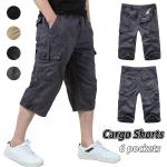 Casual Kaki Handwas Camouflage Cargo shorts voor Heren 