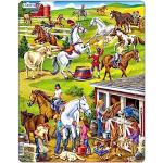 Multicolored Larsen Paarden 50 stukjes Legpuzzels met motief van Paarden 