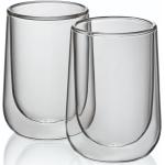 Transparante Glazen dubbelwandige Kela Latte macchiato glazen Rond met motief van Koffie 2 stuks 