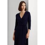 Donkerblauwe Polyester Ralph Lauren V-hals jurken V-hals  in maat XL Halflang voor Dames 