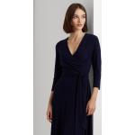 Donkerblauwe Polyester Ralph Lauren V-hals jurken V-hals  in maat M Halflang voor Dames 