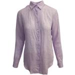 Lavendel Linnen XACUS Overhemden lange Mouwen  in maat L voor Dames 