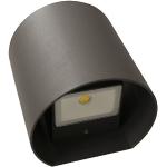 LED buitenwandlamp van INTEC, h: 9, 5cm, b: 11cm, d: 11cm, antraciet