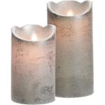 Zilveren Decoris Metallic Stompkaarsen 