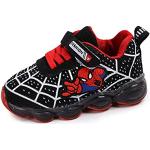 Zwarte LED / Oplichtend / Gloeiend Spider-Man LED sneakers & Lichtgevende Sneakers  in maat 26 voor Jongens 